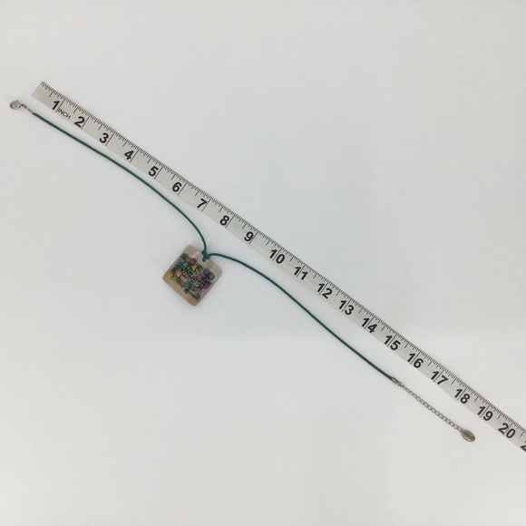 Beaded Mother-of-Pearl Fixed Pendant Necklace - Picture 15 of 16